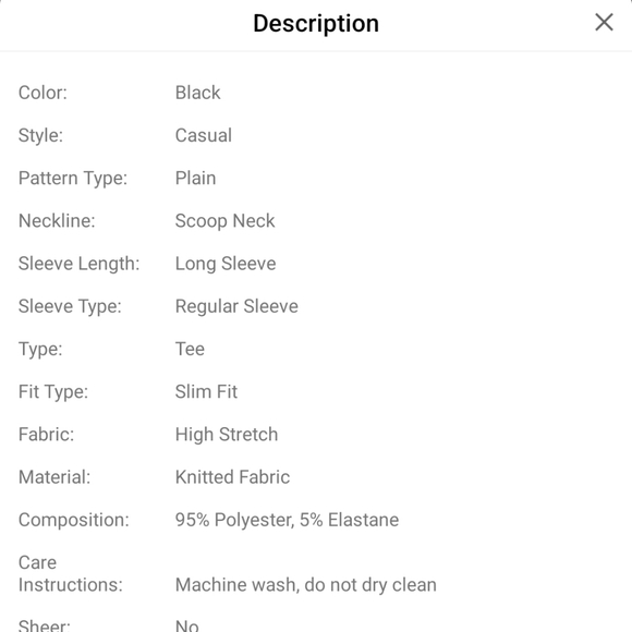 Shein Curve 3XL long sleeve bodysuit wide scooped neck - Picture 4 of 8